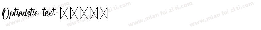 Optimistic text字体转换